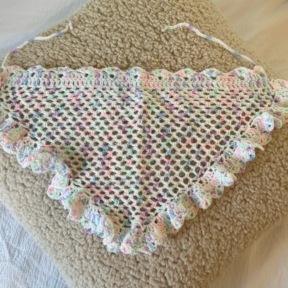 New Handmade crochet Hair Bandana tie-back Hair scarves Triangular head scarfs